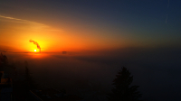 Zurich sunrise fog